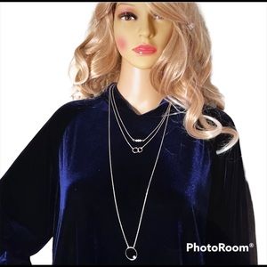 NWT Trio Layer Circle Pendant Necklace  A New Day